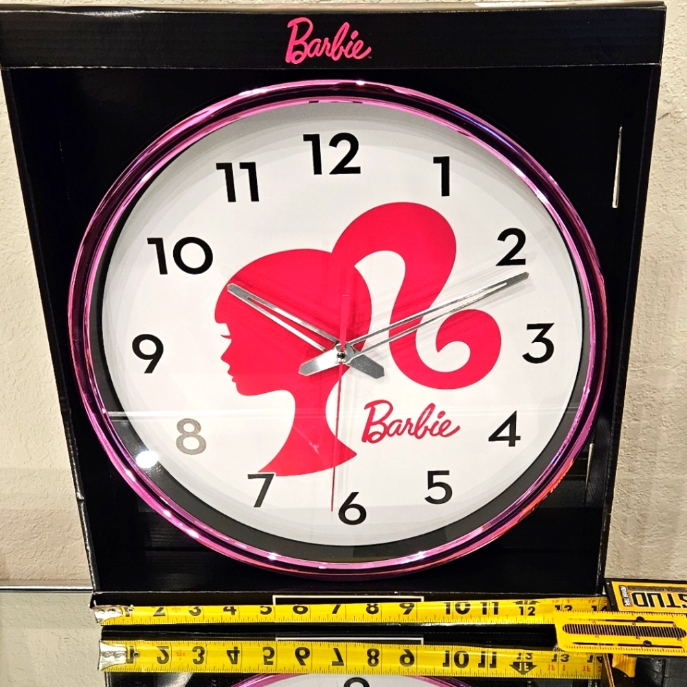 New Barbie Wall Clock (Mattel) 12 inch